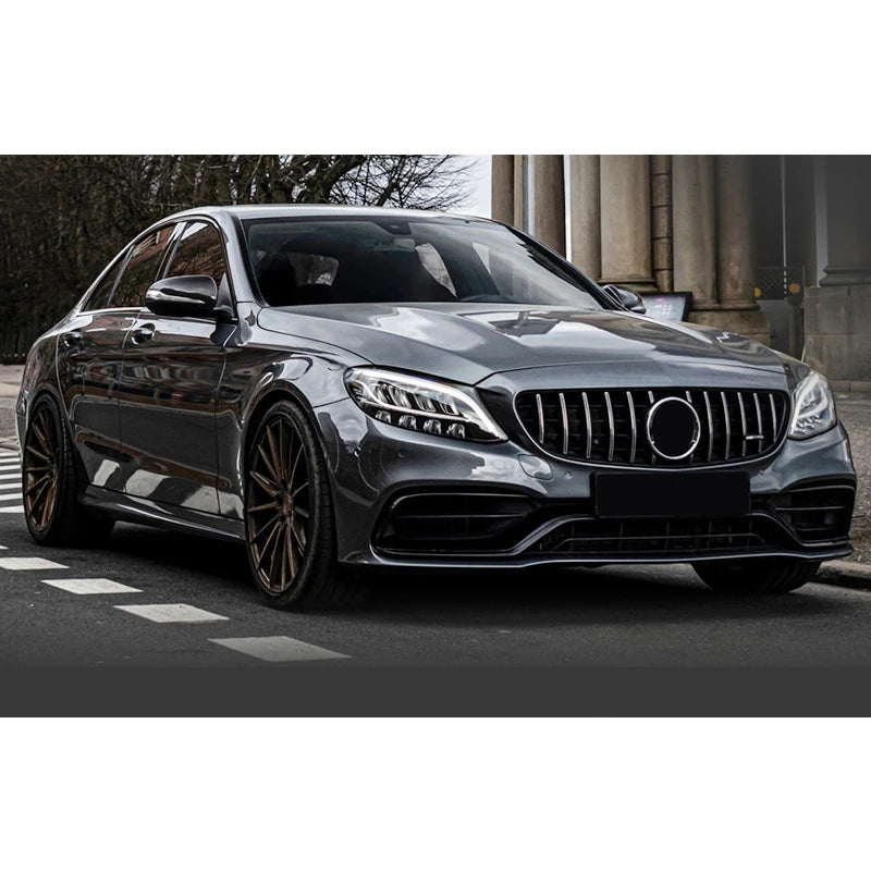 Front And Rear Bumper Body Kit Centre Grille Conversion Body Kit For  C-Class W205 Late To C63 Amg 2019-