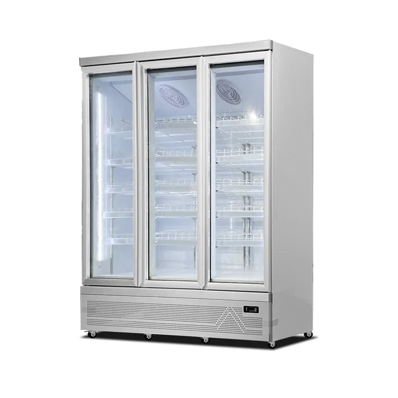 Frost Free Glass Door Chiller Vertical Display Showcase Beverage Refrigerator Cabinet Cold Drink Beer Cooler