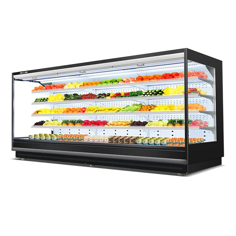 Fruit fresh-keeping cabinet supermarket fruit curtain cabinet commercial fruit refrigerator malatang refrigerated display cabine