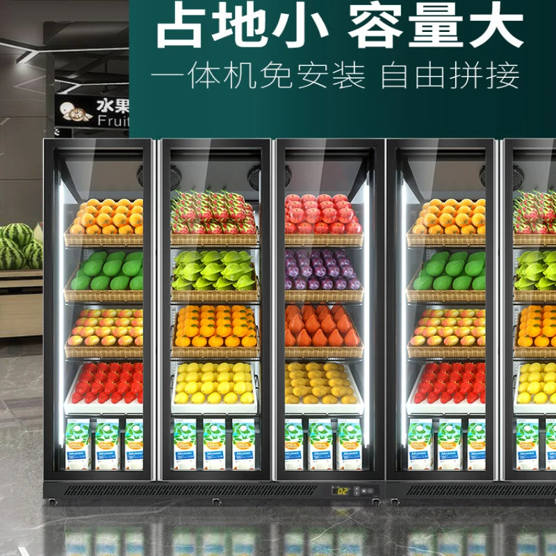 Fruit preservation cabinet, vegetable display cabinet, refrigerated vertical freezer, commercial supermarket air curtain cabinet