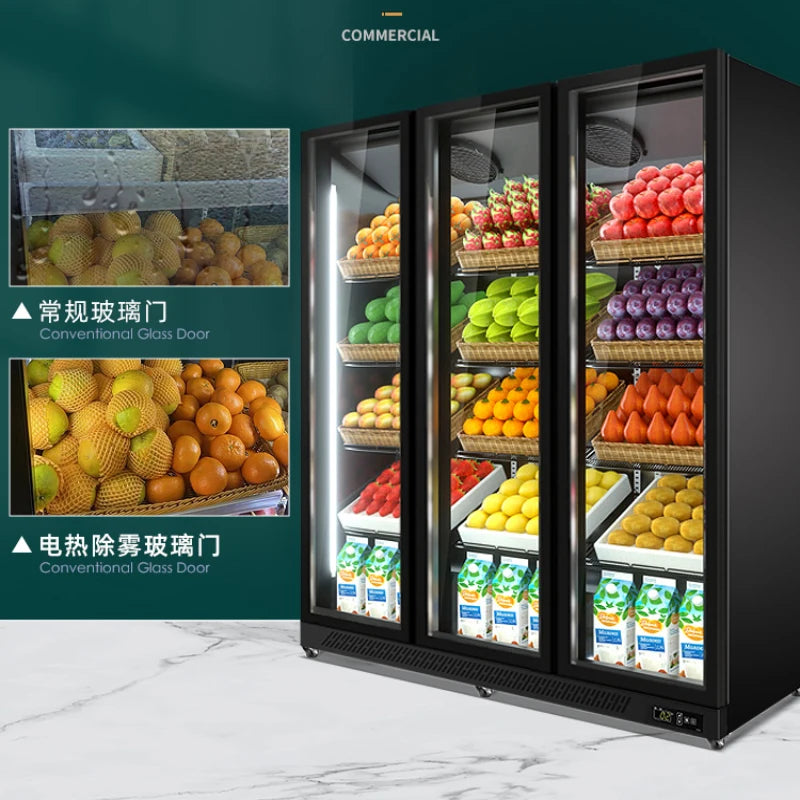 Fruit preservation cabinet, vegetable display cabinet, refrigerated vertical freezer, commercial supermarket air curtain cabinet