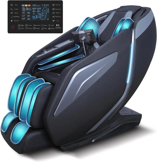 Full Body Zero Gravity Massage Chair with Body Scan 4D Intelligent Shiatsu Strecth Massage Back/Leg Heated with AI Voice Control