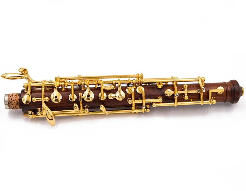 MMOOKA Full-automatic outfit oboe C key Professional Bass Clarinet ebony wood rosewood,Silver gold plated keys and parts