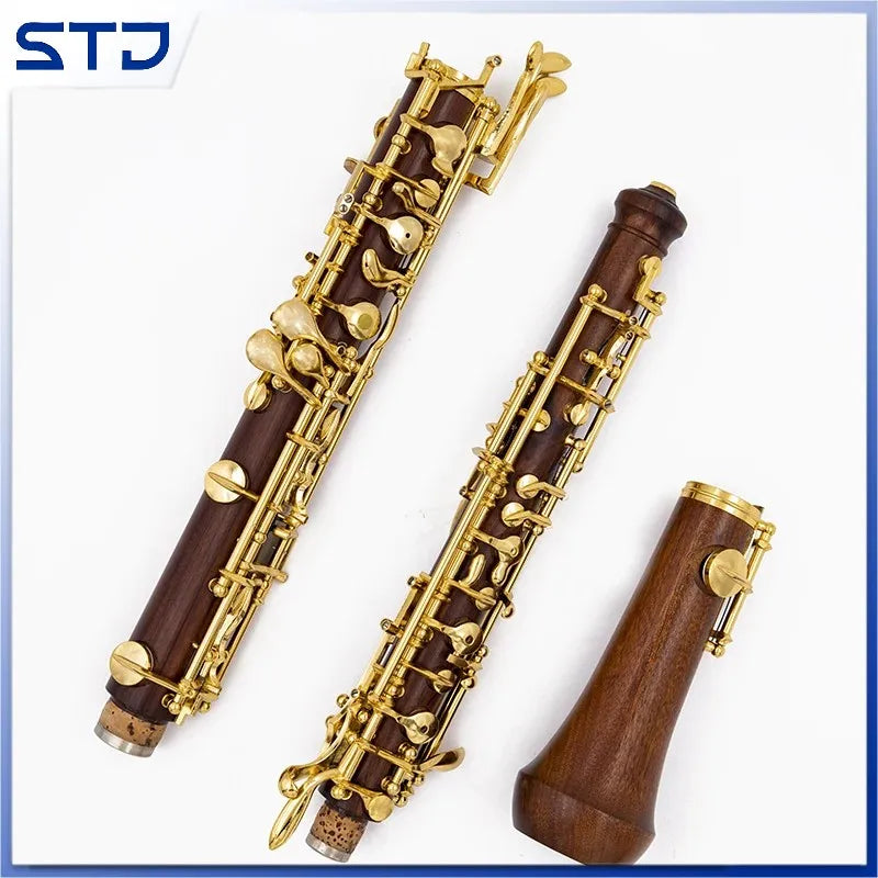 MMOOKA Full-automatic outfit oboe C key Professional Bass Clarinet ebony wood rosewood,Silver gold plated keys and parts