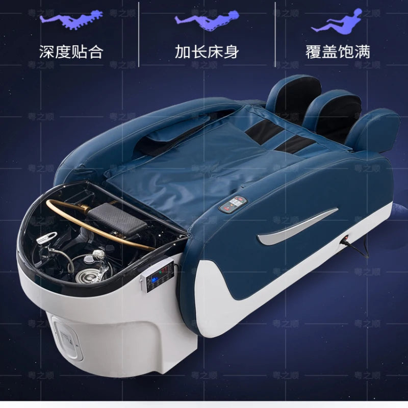 Fully automatic intelligent massage hair washing bed, hair salon electric lift bed, hair salon water circulation head therapy be
