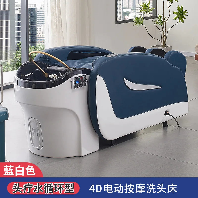 Fully automatic intelligent massage hair washing bed, hair salon electric lift bed, hair salon water circulation head therapy be