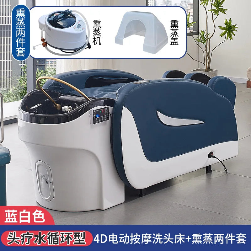 Fully automatic intelligent massage hair washing bed, hair salon electric lift bed, hair salon water circulation head therapy be