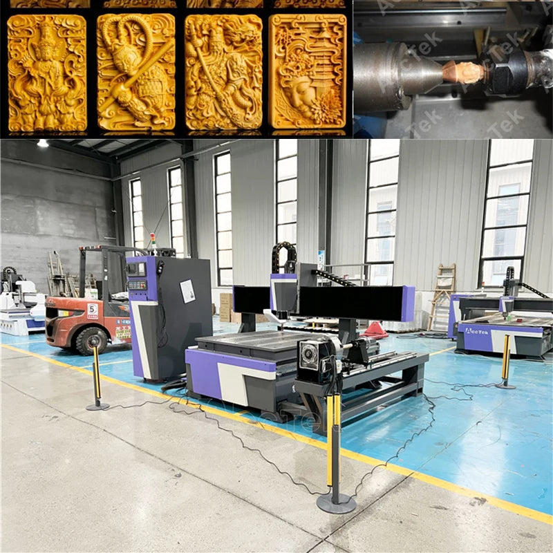 Furniture Cabinet Woodworking 1313 3d Carving Machine 3 Axis Cnc Router ATC Cnc Router With Automatic Tool Change