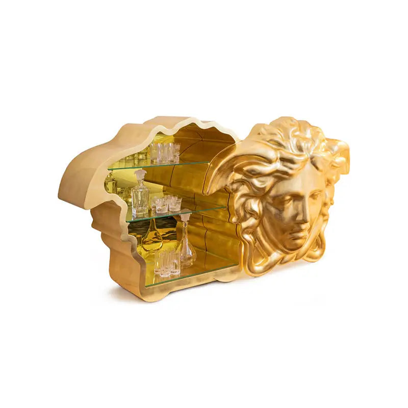 Furniture living room console cabinet for home Luxury style antique  wine cabinet