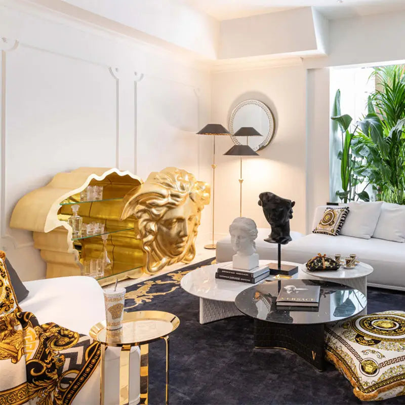 Furniture living room console cabinet for home Luxury style antique  wine cabinet