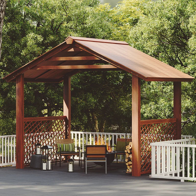 Garden anti-corrosion wood outdoor villa awning assembly outdoor yard climbing rattan shelf solid wood corridor rack