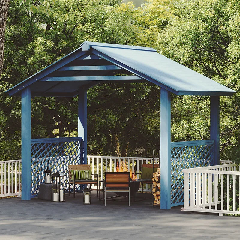 Garden anti-corrosion wood outdoor villa awning assembly outdoor yard climbing rattan shelf solid wood corridor rack