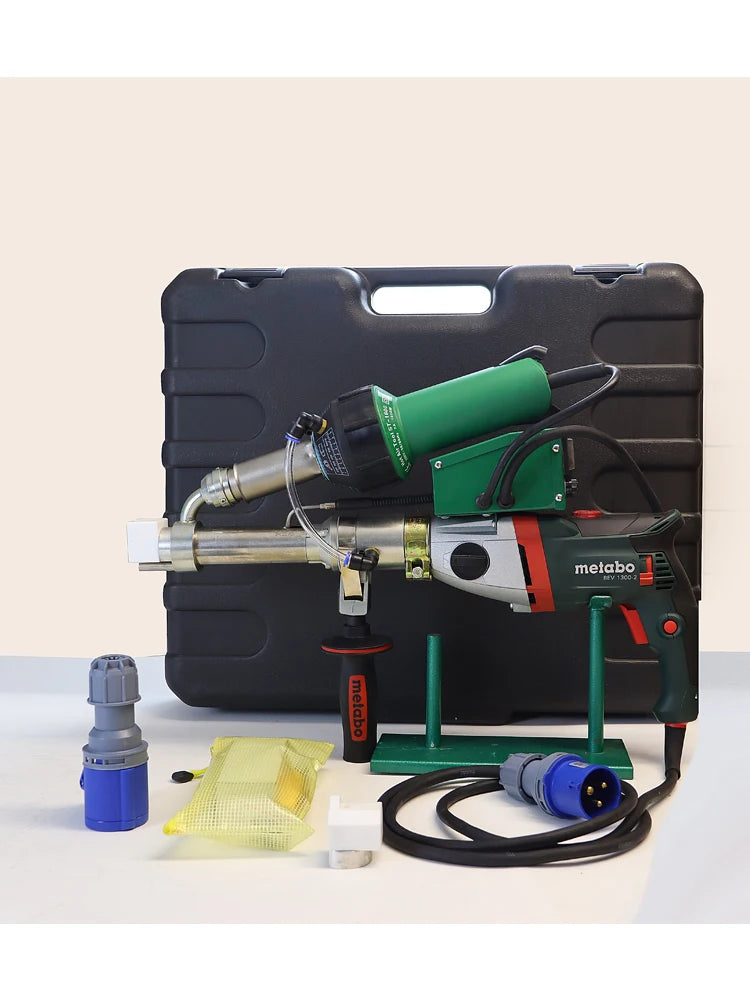 Geomembrane Double Heating System Plastic Hand Held Extrusion Welding Gun PVC Extrusion Equipment   High Heat Gun HDPE PP LDPE