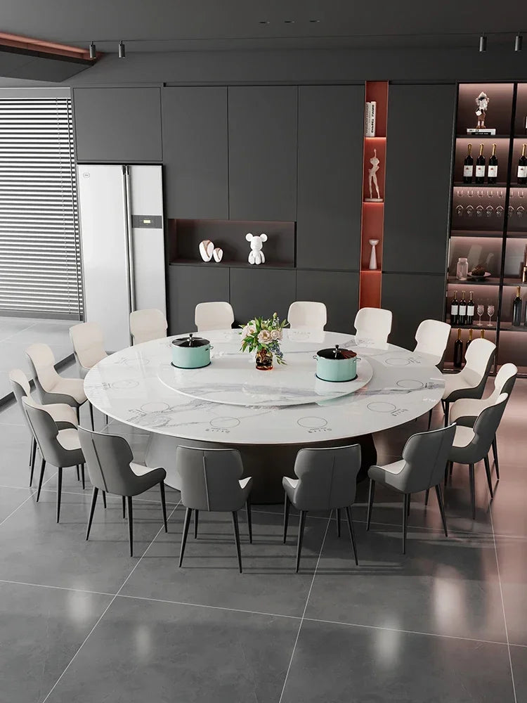 Giradischi elettrico lastra di roccia, tavolo rotondo in marmo, hotel di fascia alta, villa per grandi appartamenti