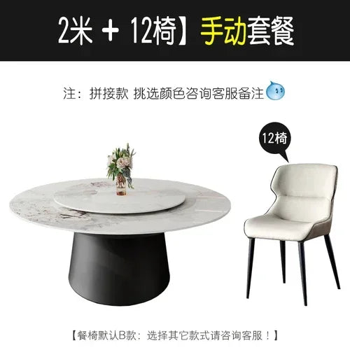 Giradischi elettrico lastra di roccia, tavolo rotondo in marmo, hotel di fascia alta, villa per grandi appartamenti