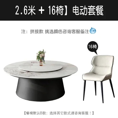 Giradischi elettrico lastra di roccia, tavolo rotondo in marmo, hotel di fascia alta, villa per grandi appartamenti