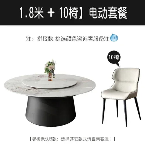 Giradischi elettrico lastra di roccia, tavolo rotondo in marmo, hotel di fascia alta, villa per grandi appartamenti