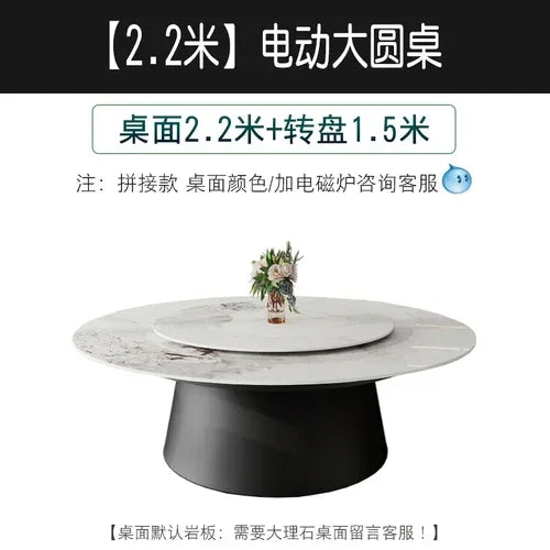 Giradischi elettrico lastra di roccia, tavolo rotondo in marmo, hotel di fascia alta, villa per grandi appartamenti