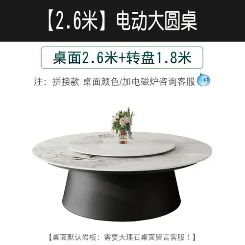 Giradischi elettrico lastra di roccia, tavolo rotondo in marmo, hotel di fascia alta, villa per grandi appartamenti