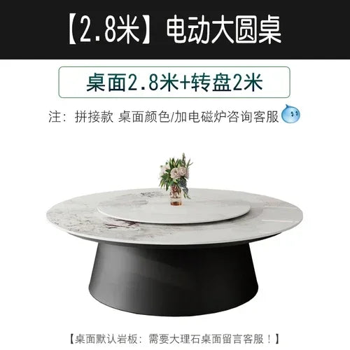 Giradischi elettrico lastra di roccia, tavolo rotondo in marmo, hotel di fascia alta, villa per grandi appartamenti