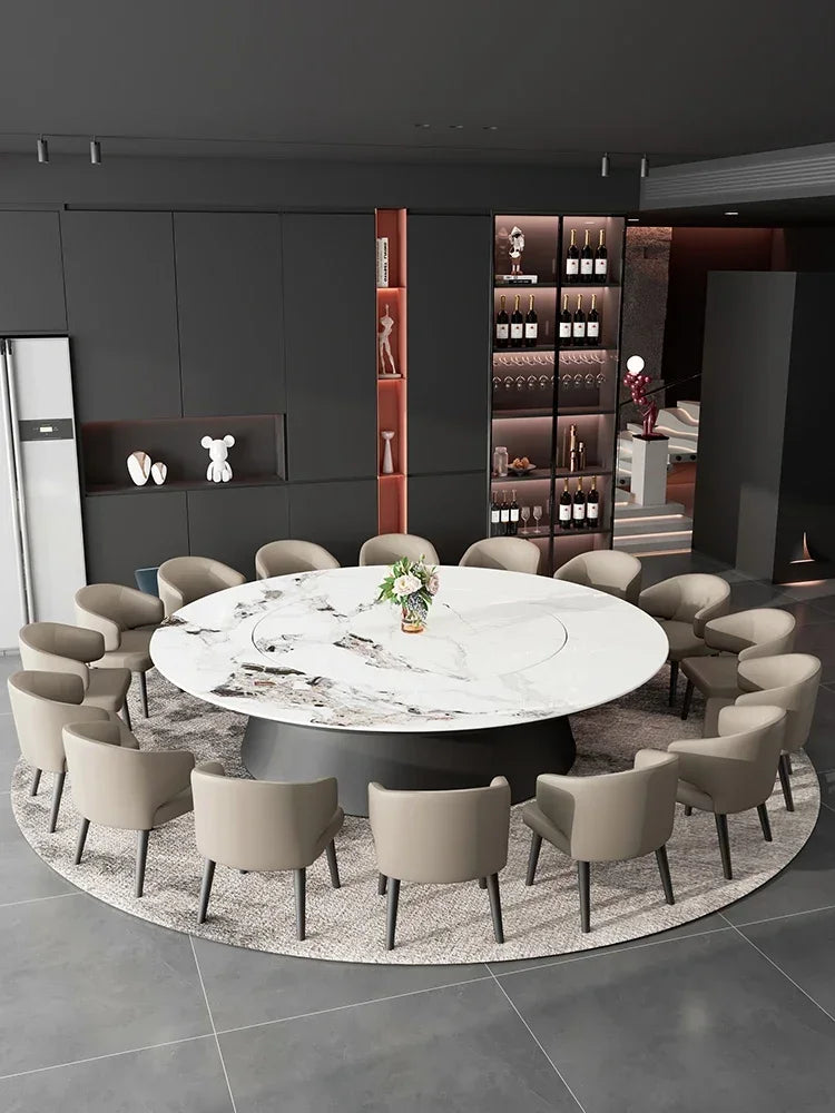 Giradischi elettrico lastra di roccia, tavolo rotondo in marmo, hotel di fascia alta, villa per grandi appartamenti