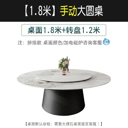 Giradischi elettrico lastra di roccia, tavolo rotondo in marmo, hotel di fascia alta, villa per grandi appartamenti