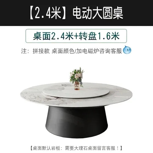Giradischi elettrico lastra di roccia, tavolo rotondo in marmo, hotel di fascia alta, villa per grandi appartamenti