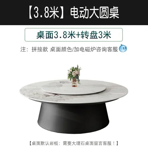 Giradischi elettrico lastra di roccia, tavolo rotondo in marmo, hotel di fascia alta, villa per grandi appartamenti