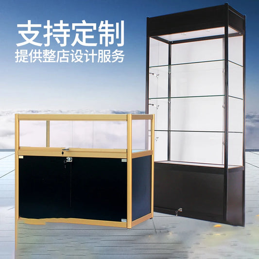 Glass Display Cabinet Model Sample Trophy Hand held Display Cabinet Jewelry Cigarette Cabinet Jewelry Counter Display Cabinet
