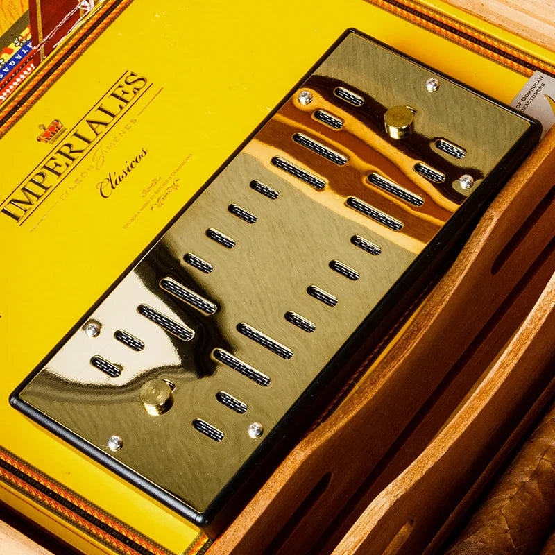 Glass Top New Arrival Spanish Cedar Cigar Box Cigar Humidification Moisture Storage Box for 80 Sticks with Lock Humidor CH-036