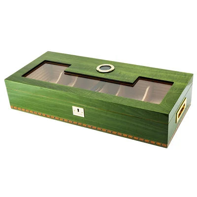 Glass Top New Arrival Spanish Cedar Cigar Box Cigar Humidification Moisture Storage Box for 80 Sticks with Lock Humidor CH-036