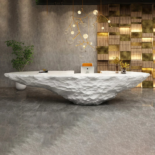 Glass fiber reinforced plastic company's customized beauty salon reception desk, hotel reception desk, paint baking cashier,