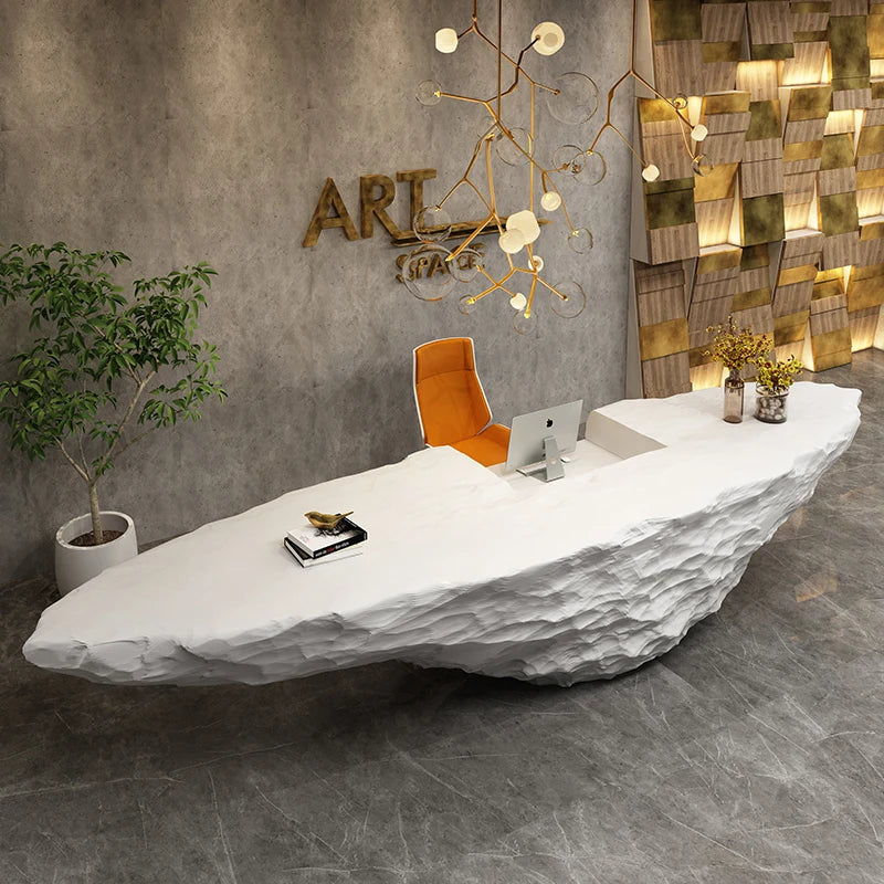 Glass fiber reinforced plastic company's customized beauty salon reception desk, hotel reception desk, paint baking cashier,