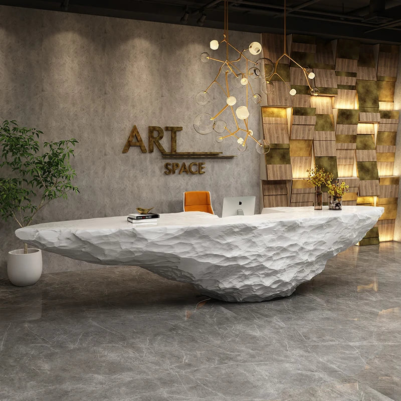 Glass fiber reinforced plastic company's customized beauty salon reception desk, hotel reception desk, paint baking cashier,