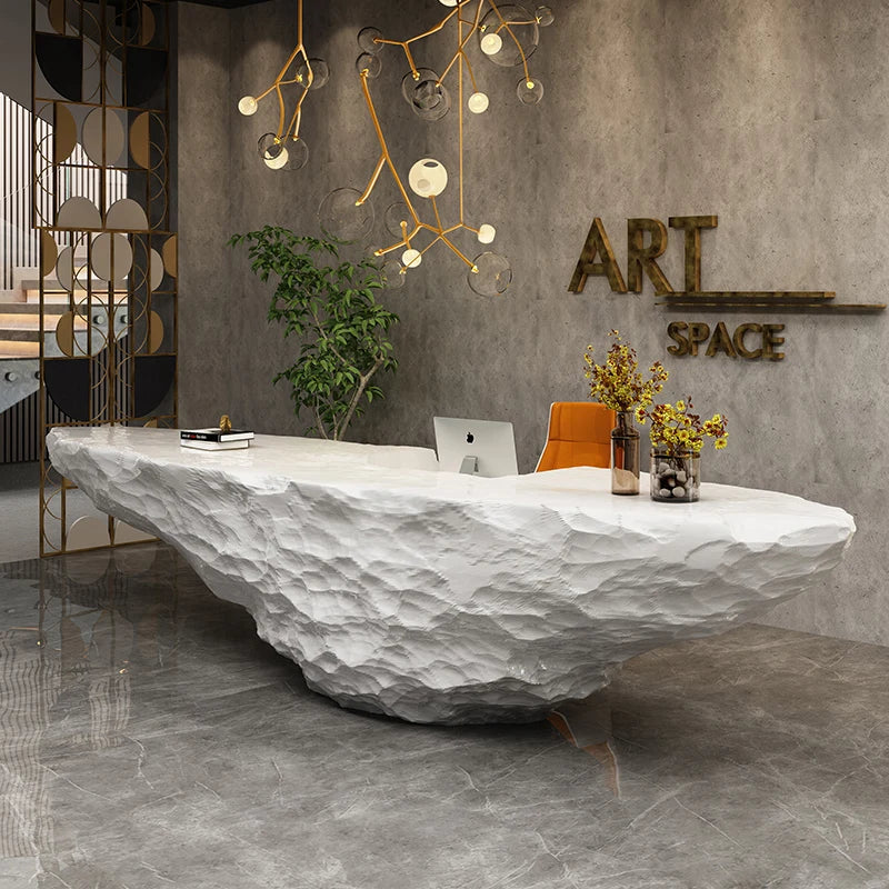 Glass fiber reinforced plastic company's customized beauty salon reception desk, hotel reception desk, paint baking cashier,