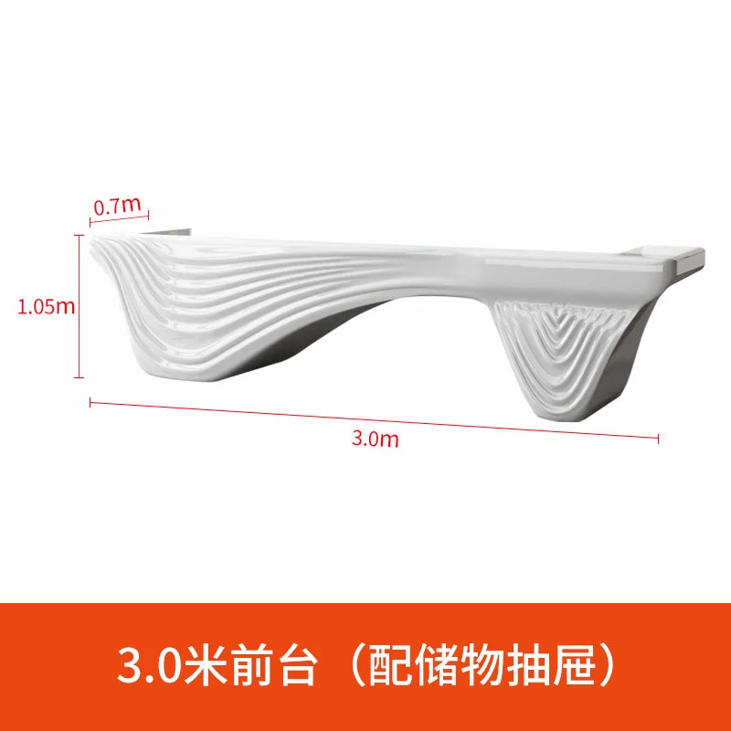 Glass fiber reinforced plastic paint front desk company reception desk beauty salon creative cash register bar counter hotel sha