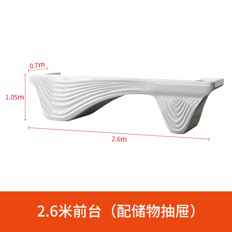 Glass fiber reinforced plastic paint front desk company reception desk beauty salon creative cash register bar counter hotel sha
