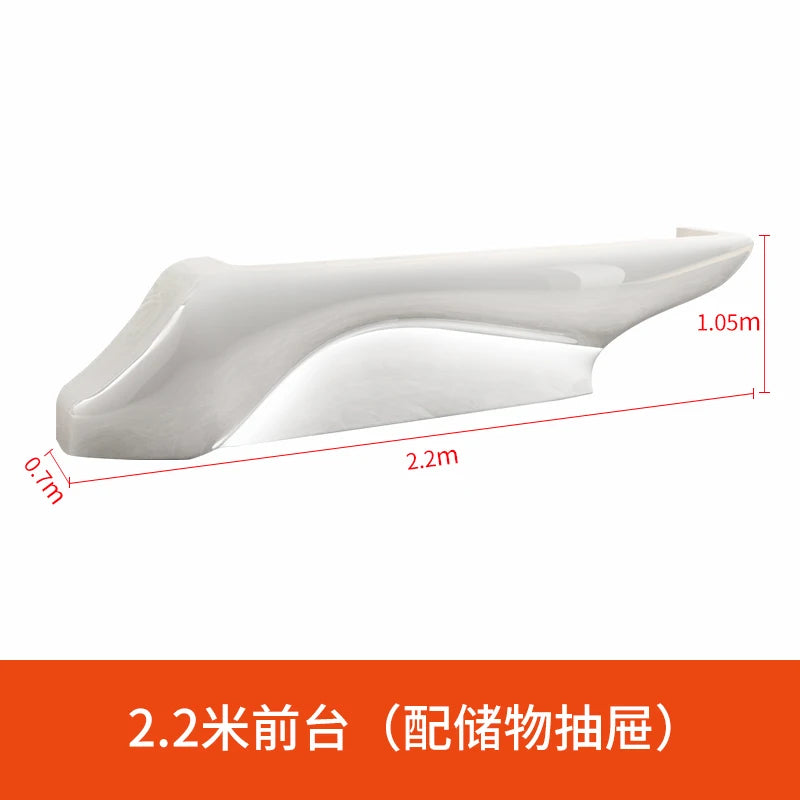 Glass fiber reinforced plastic paint shaped front desk, hotel lobby, company welcome, creative cashier, sales department, servic