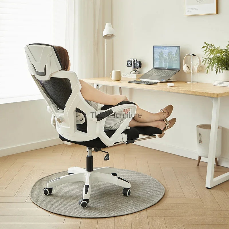 Glides Ergonomic Office Chair Wheels Back Luxury Comfy Office Chair Gaming Boys Home Sillas De Oficina Furniture Decoration