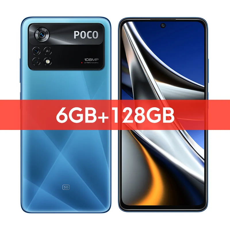 Global Version POCO X4 Pro 5G Smartphone Snapdragon 695 128GB/256GB 108MP Camera 120Hz AMOLED Display 67W Turbo Charging NFC