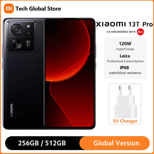 Global Version Xiaomi 13T Pro 5G Smartphone 50MP Leica Camera 6.67" 144Hz AMOLED Display IP68 Water 120W Fast Charging 5000mAh