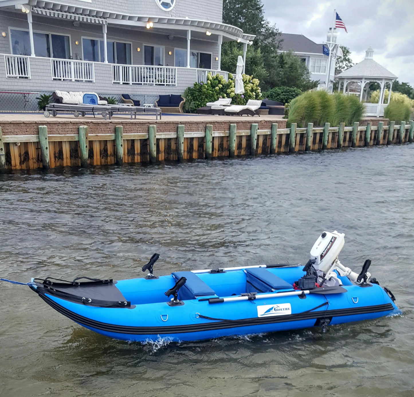 Goboat GTK370 Inflatable Boat CE PVC Outdoor Bluewater 2 Persons Carp Fishing Kayak Drifting Rowing Camping Equipment