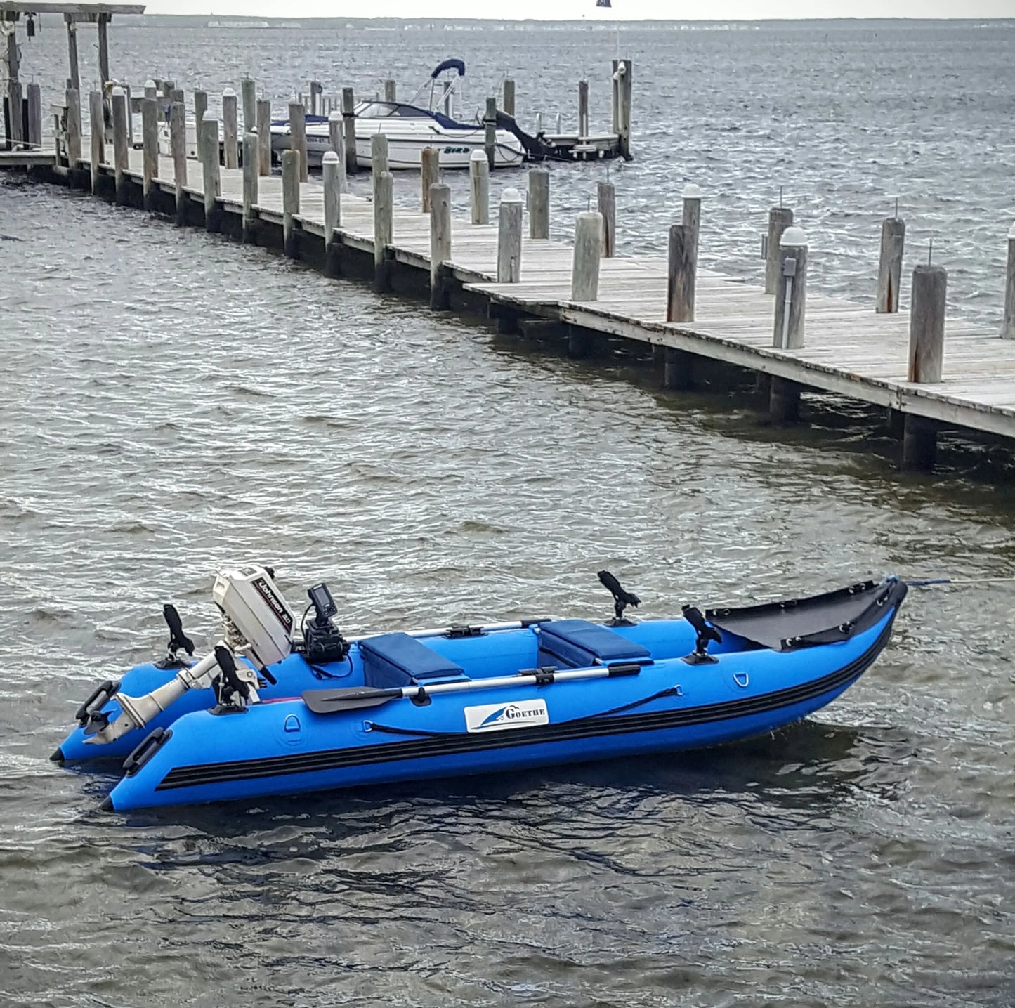 Goboat GTK370 Inflatable Boat CE PVC Outdoor Bluewater 2 Persons Carp Fishing Kayak Drifting Rowing Camping Equipment