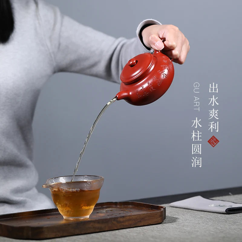 |GuYue hall are recommended pure manual teapot tea suit system of the engineering Zhang Aidi dahongpao archaize pot