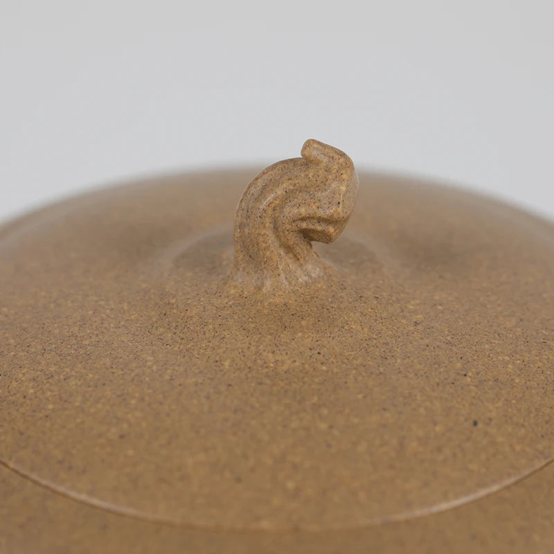 Guanfu Museum Segment Mud Gold Melon Pot Yixing Segment Mud Flower Ware Delicate Green Segment Mud Tieguanyin High Mountain Tea