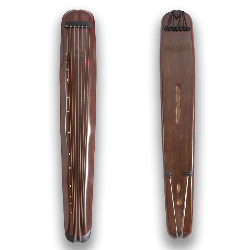 Guqin performance-grade pure handmade Fuxi-style banana leaf style guqin old cedar lacquer Chinese zither string instrument