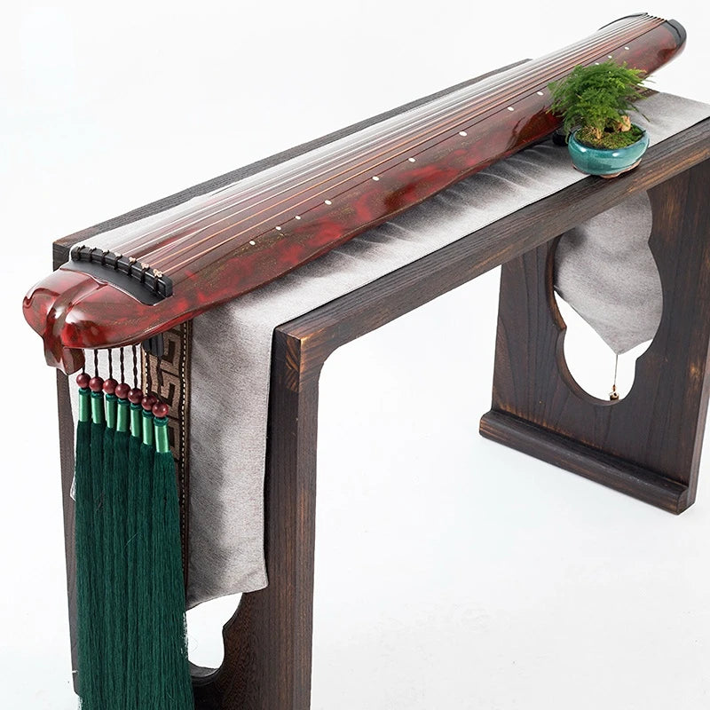 Guqin performance-grade pure handmade Fuxi-style banana leaf style guqin old cedar lacquer Chinese zither string instrument