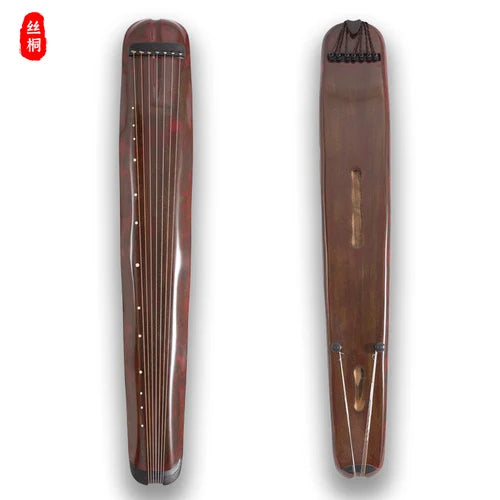 Guqin performance-grade pure handmade Fuxi-style banana leaf style guqin old cedar lacquer Chinese zither string instrument