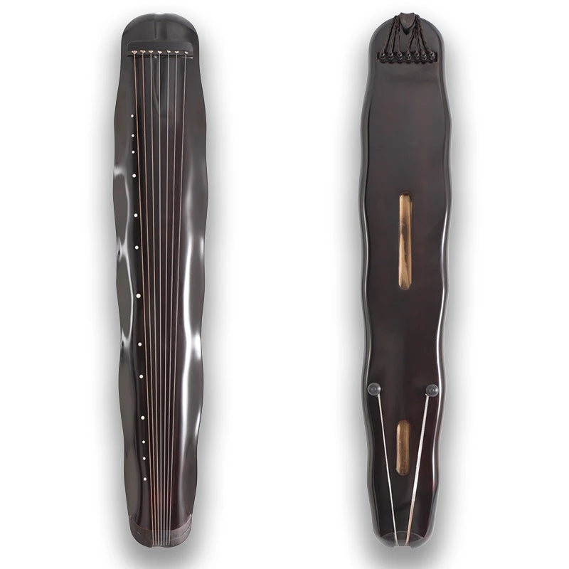 Guqin performance-grade pure handmade Fuxi-style banana leaf style guqin old cedar lacquer Chinese zither string instrument
