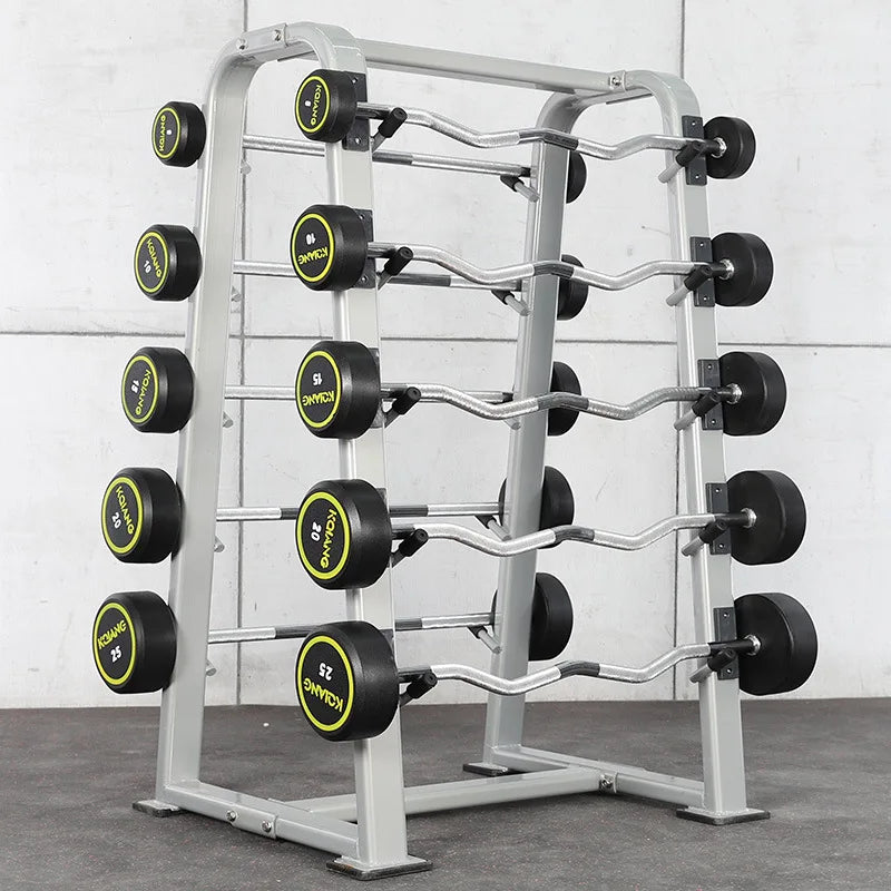 Gym Fixed Barbell Set 1.2M Straight and Curved Bar Set